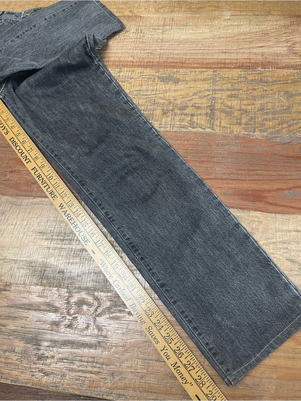 Vintage Brappers Japanese Denim High Rise Straight Jeans Gray Wash Size 63cm XS - Picture 4 of 9